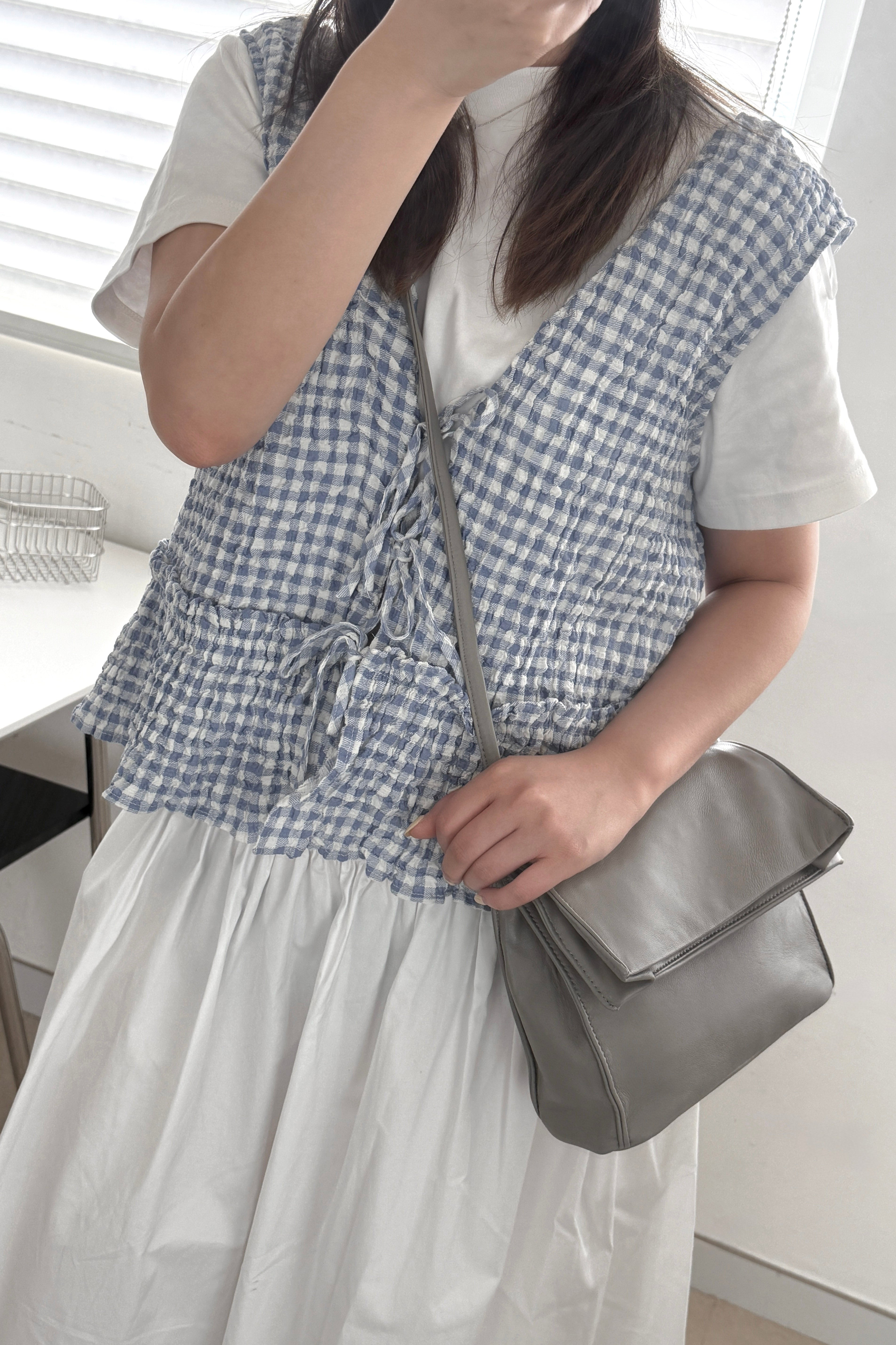 Folding Soft Leather Crossbody Bag