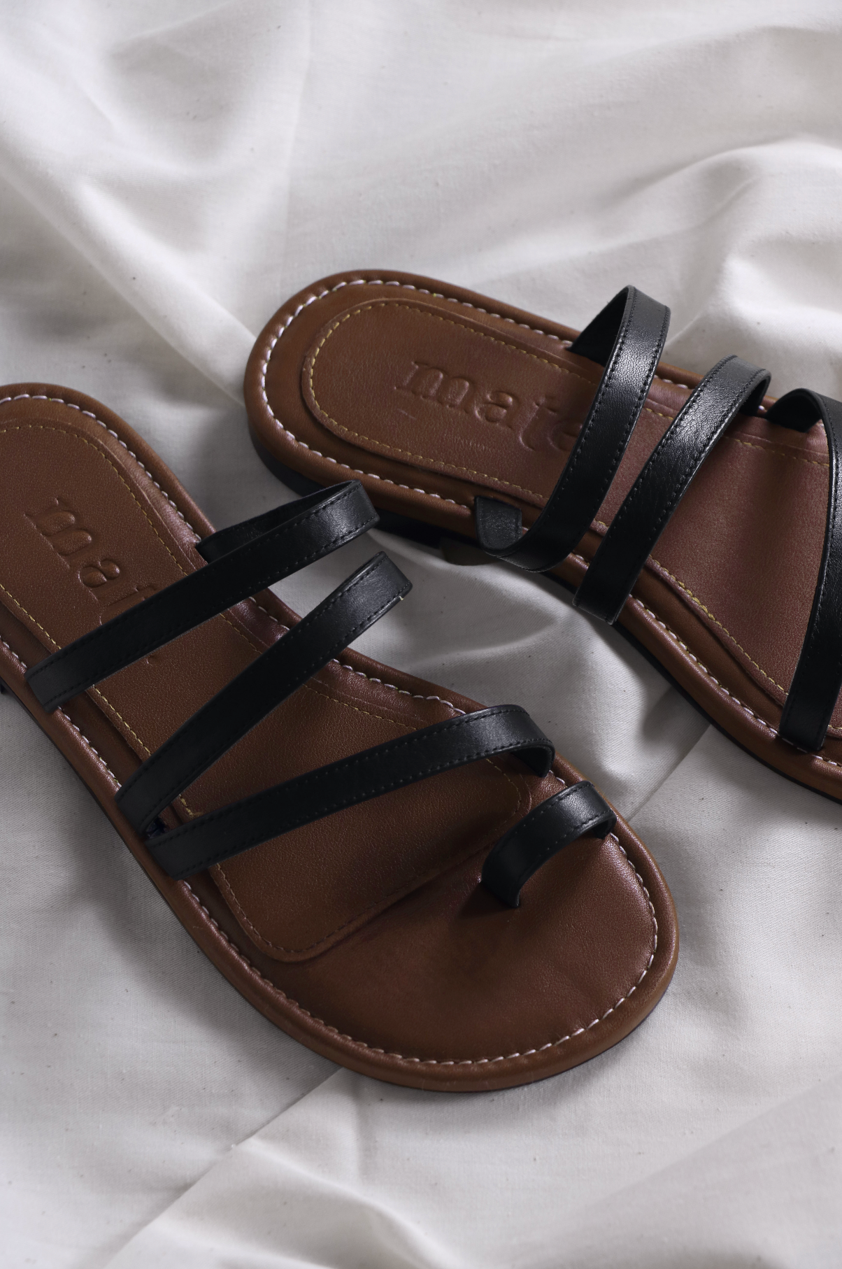 Strappy Toe Loop Flat Sandal