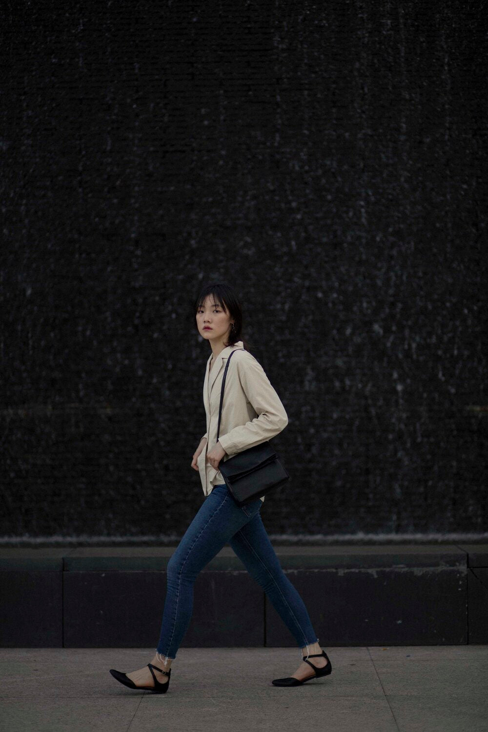 Folding Soft Leather Crossbody Bag