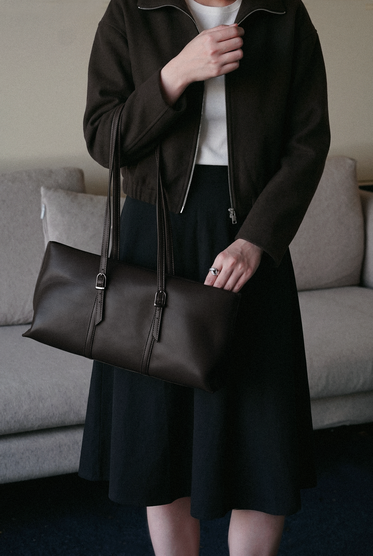 June's East West Bag Brown