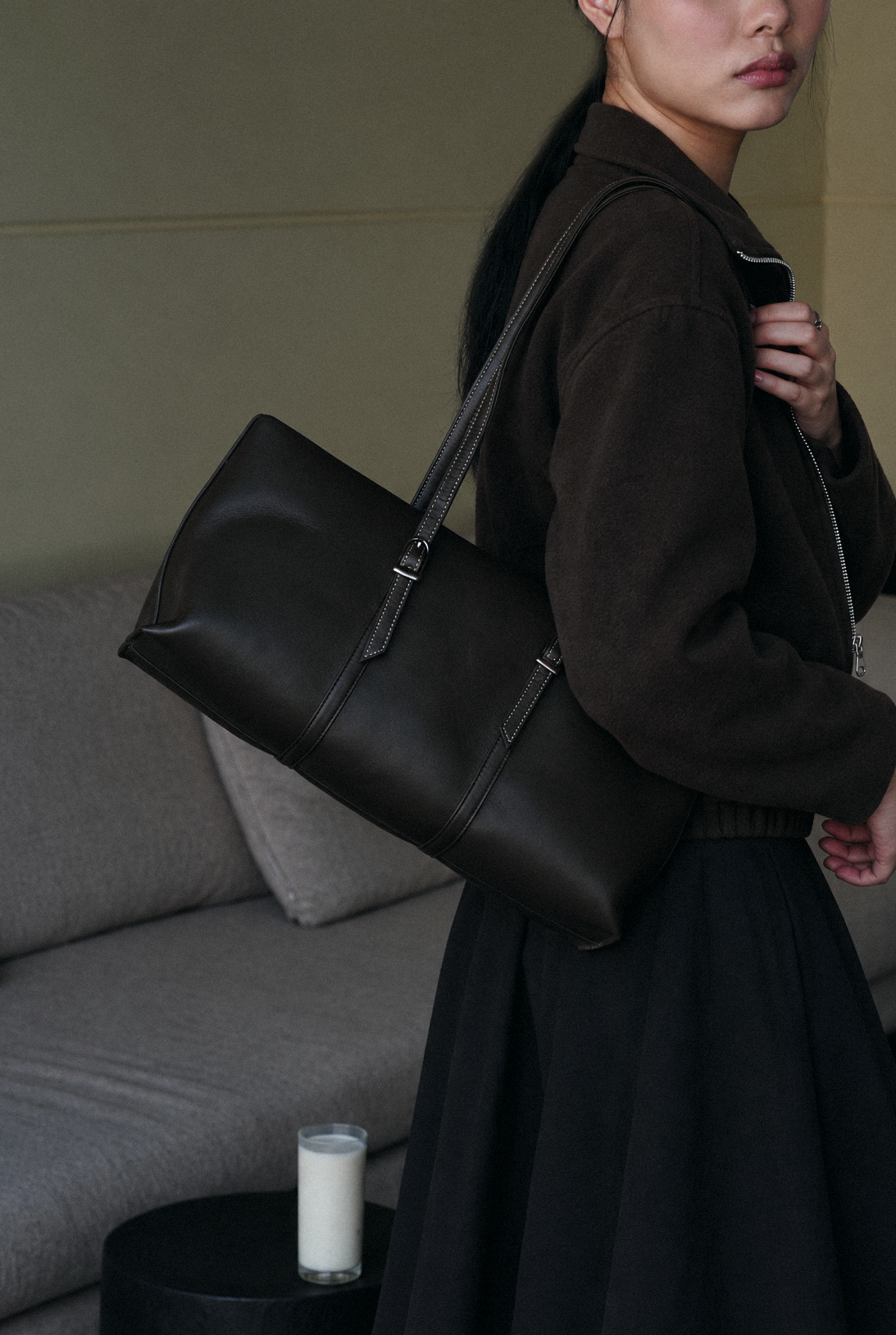 June's East West Bag Brown