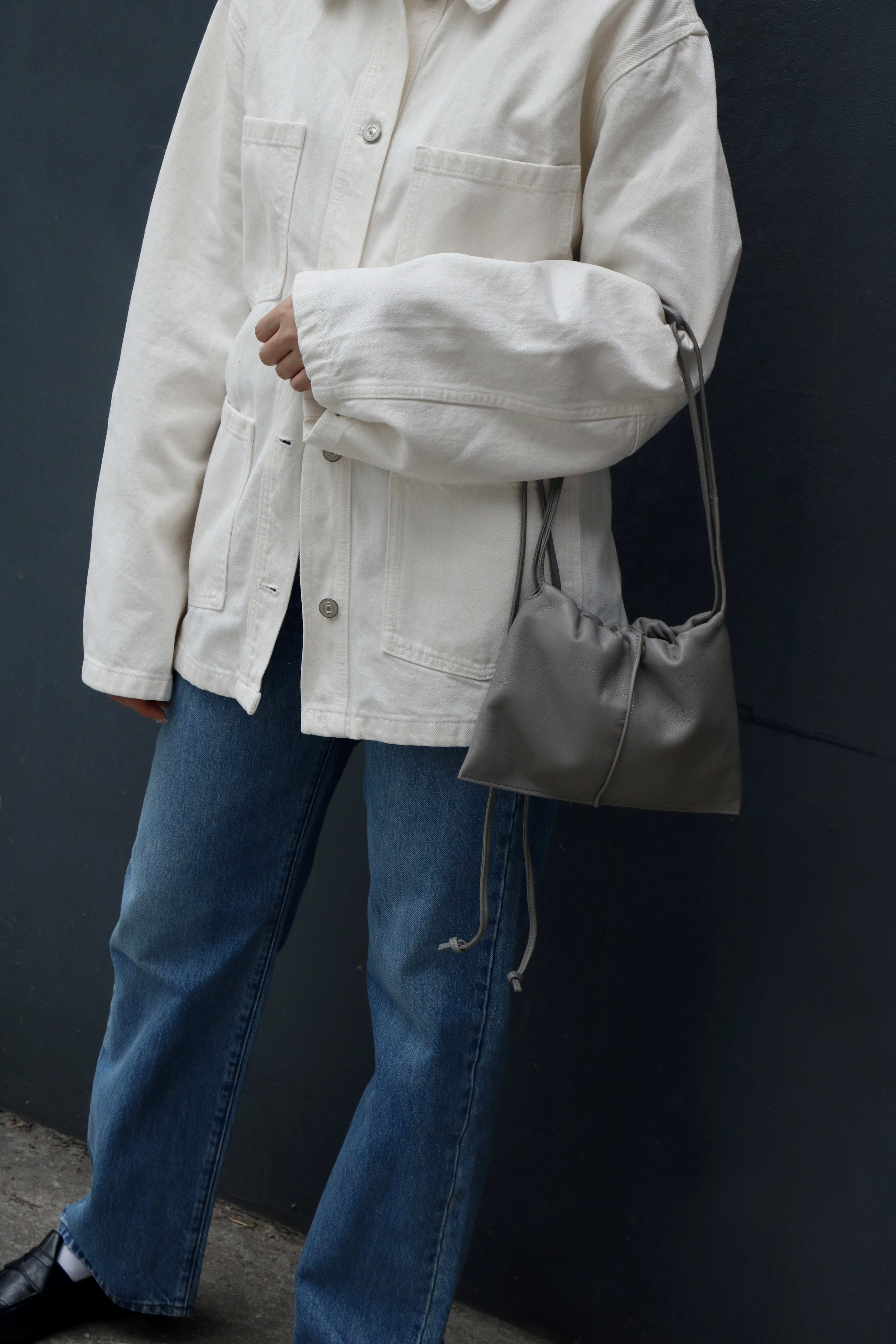 Drawstring Bag Small Grey