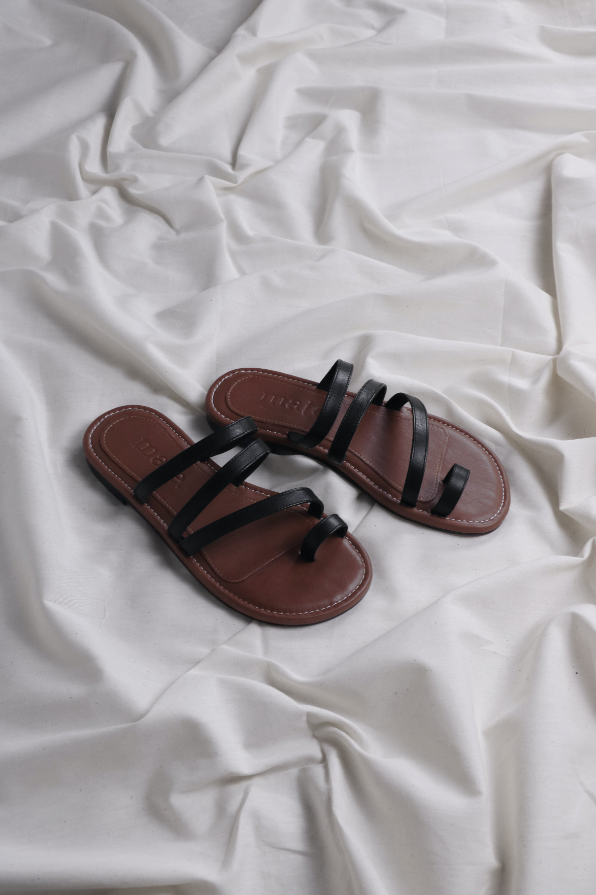 Strappy Toe Loop Flat Sandal