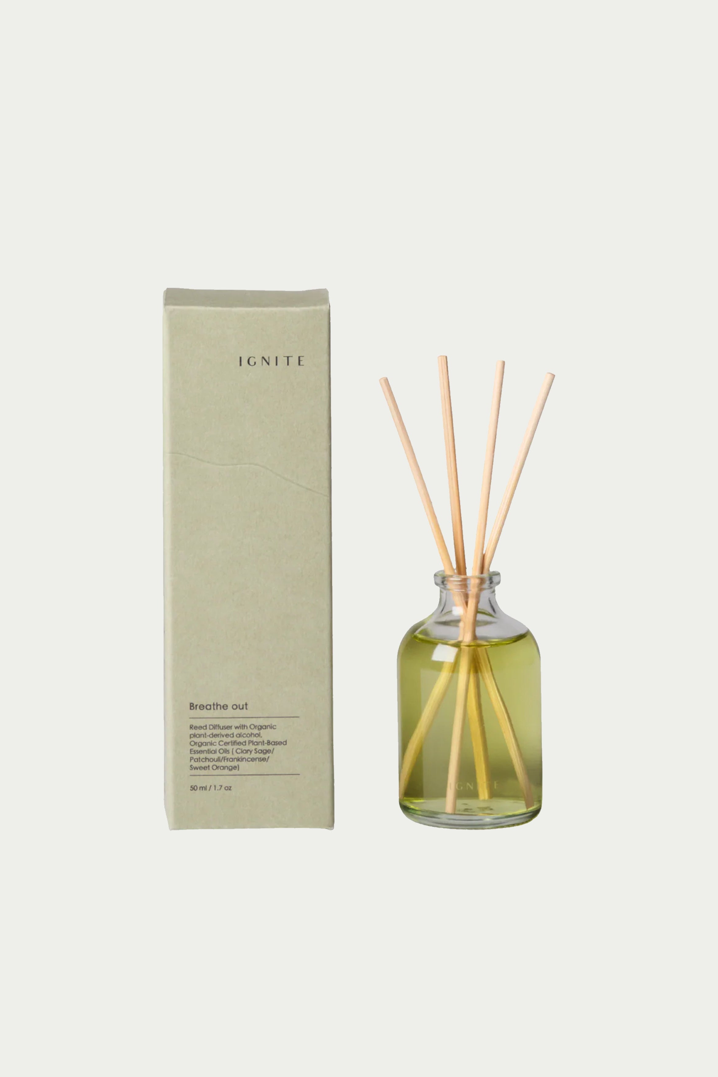IGNITE Breathe out organic essential oil Reed diffuser