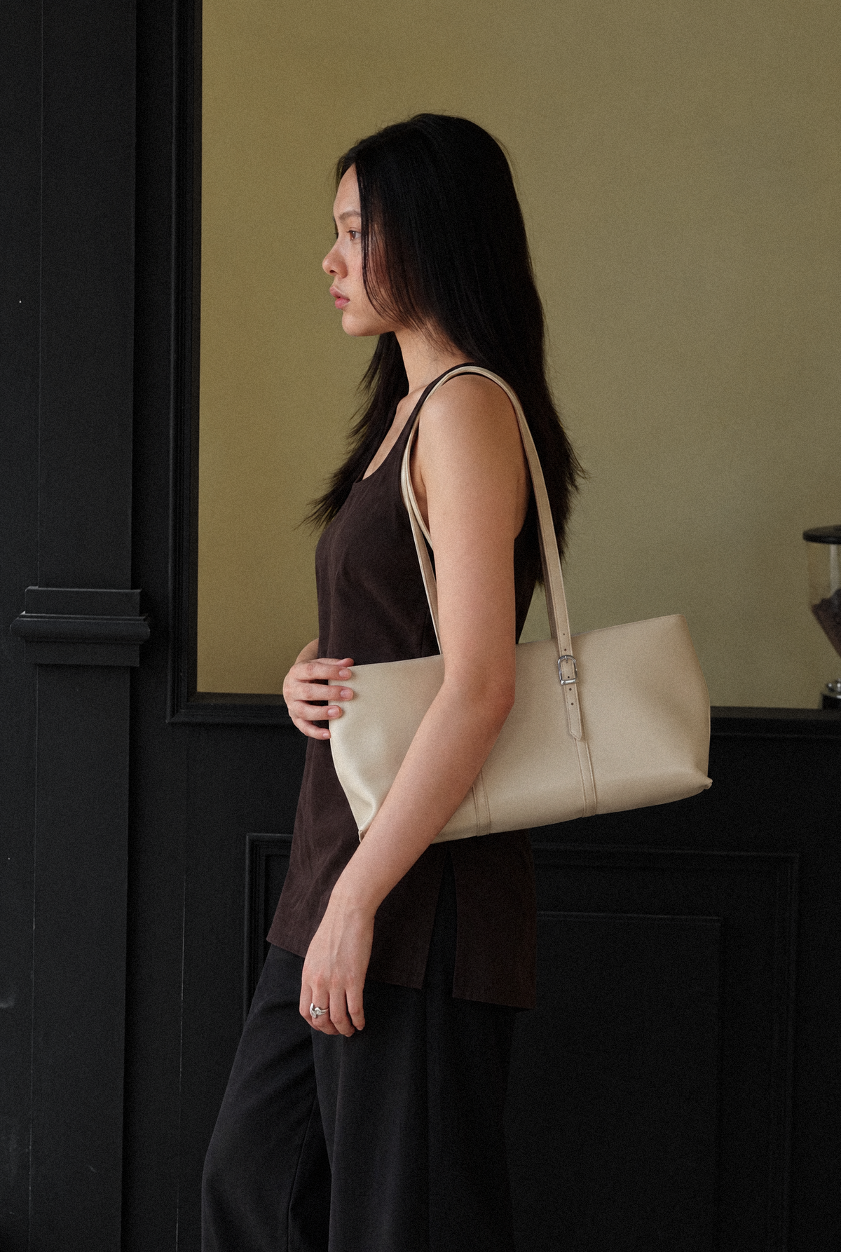 June's East-West Bag Ivory