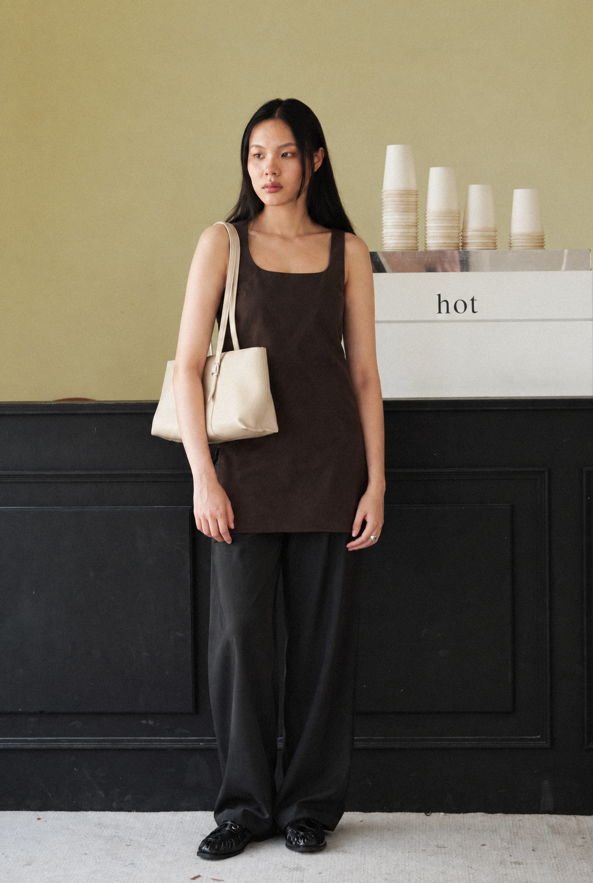 June's East-West Bag Ivory