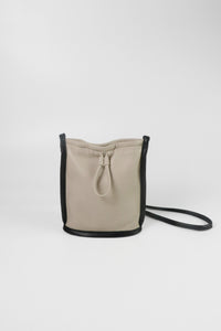 Wrapped Leather Black n White Crossbody Bag