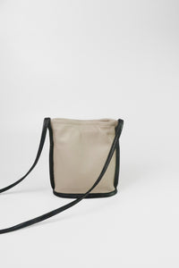 Wrapped Leather Black n White Crossbody Bag