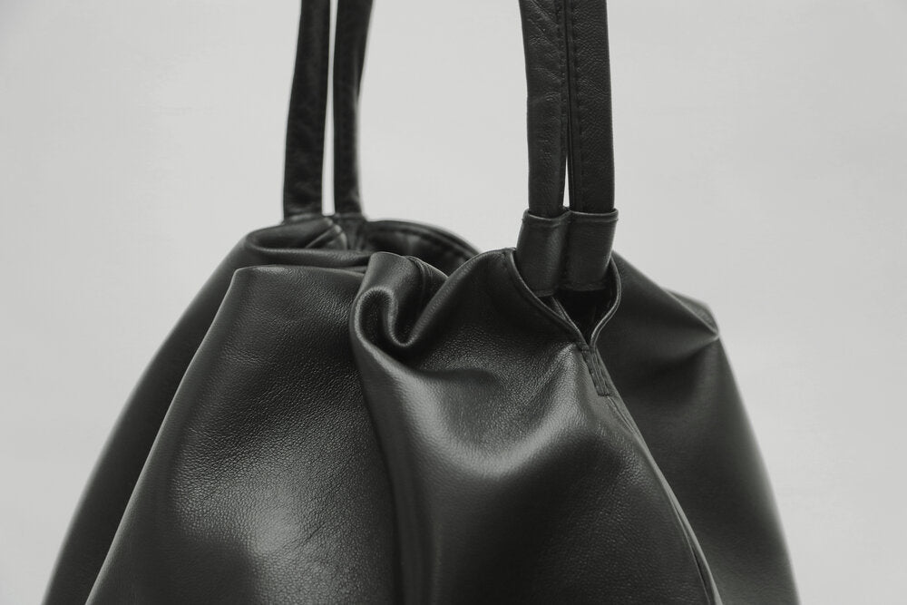 Lantern Shape Soft Leather Bag