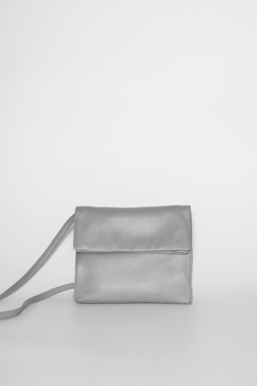 Folding Soft Leather Crossbody Bag